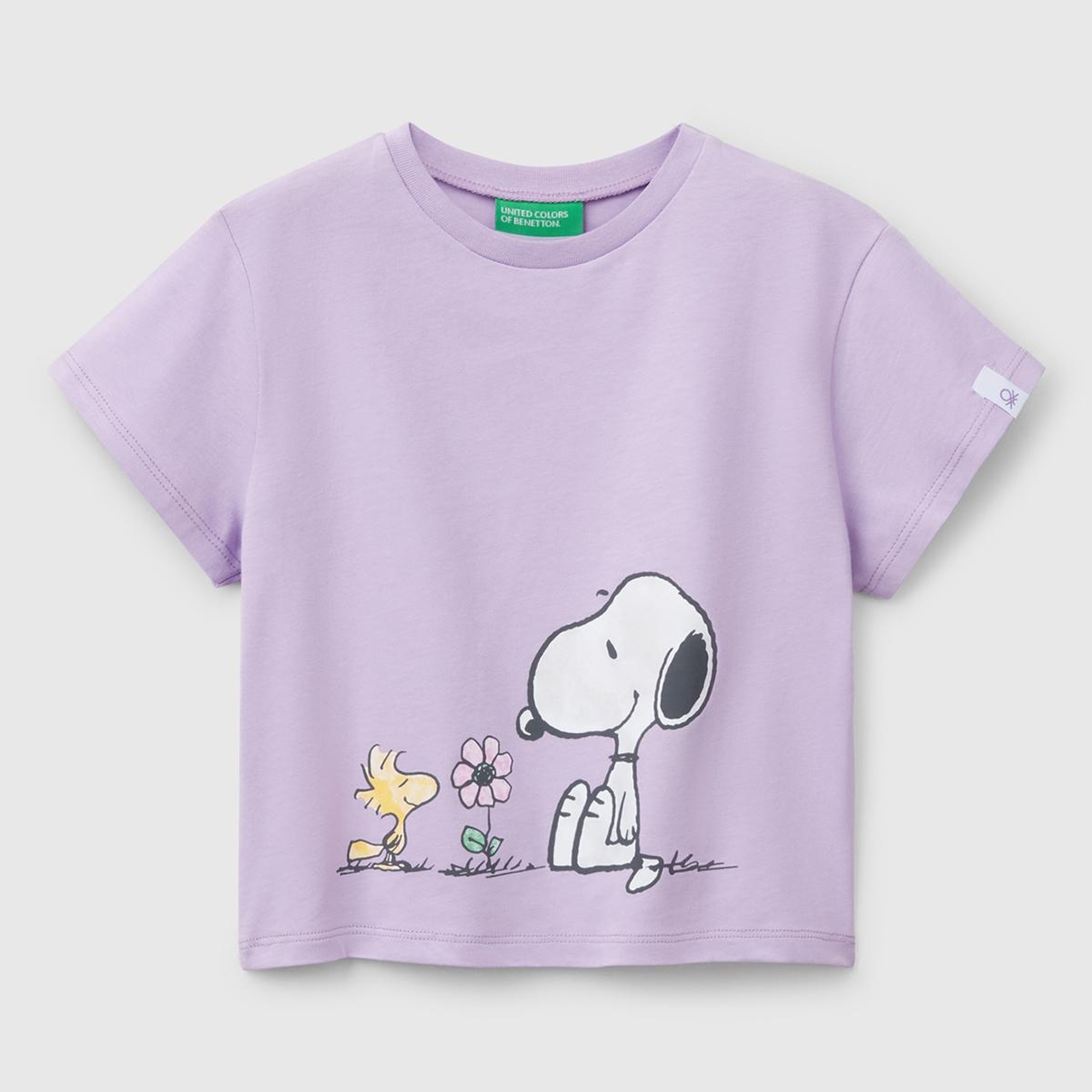 Kız Çocuk Lila Peanuts Baskılı T-Shirt