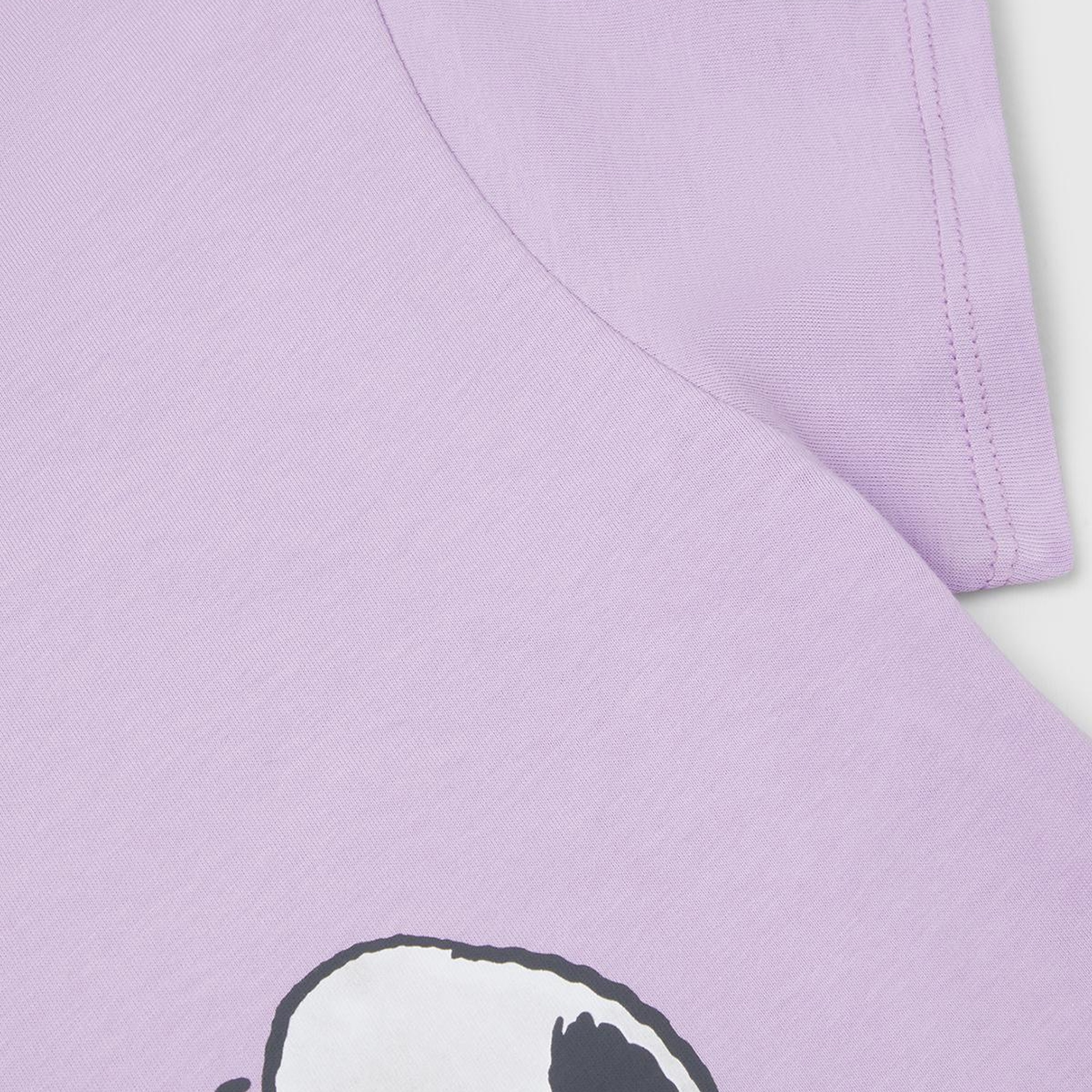 Kız Çocuk Lila Peanuts Baskılı T-Shirt