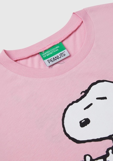  Kız Çocuk Pembe Peanuts Baskılı T-Shirt