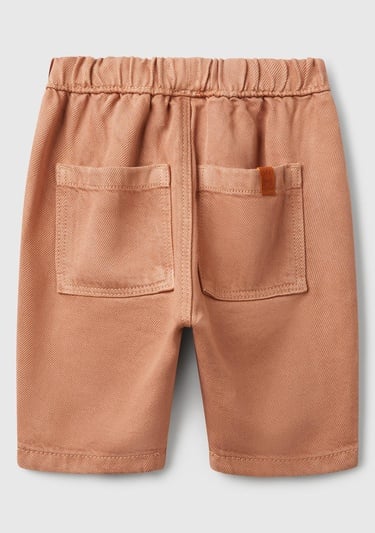  Bebek Tarçın Logo Detaylı Beli Lastikli Büzgü İpli Yama Cepli Pantolon