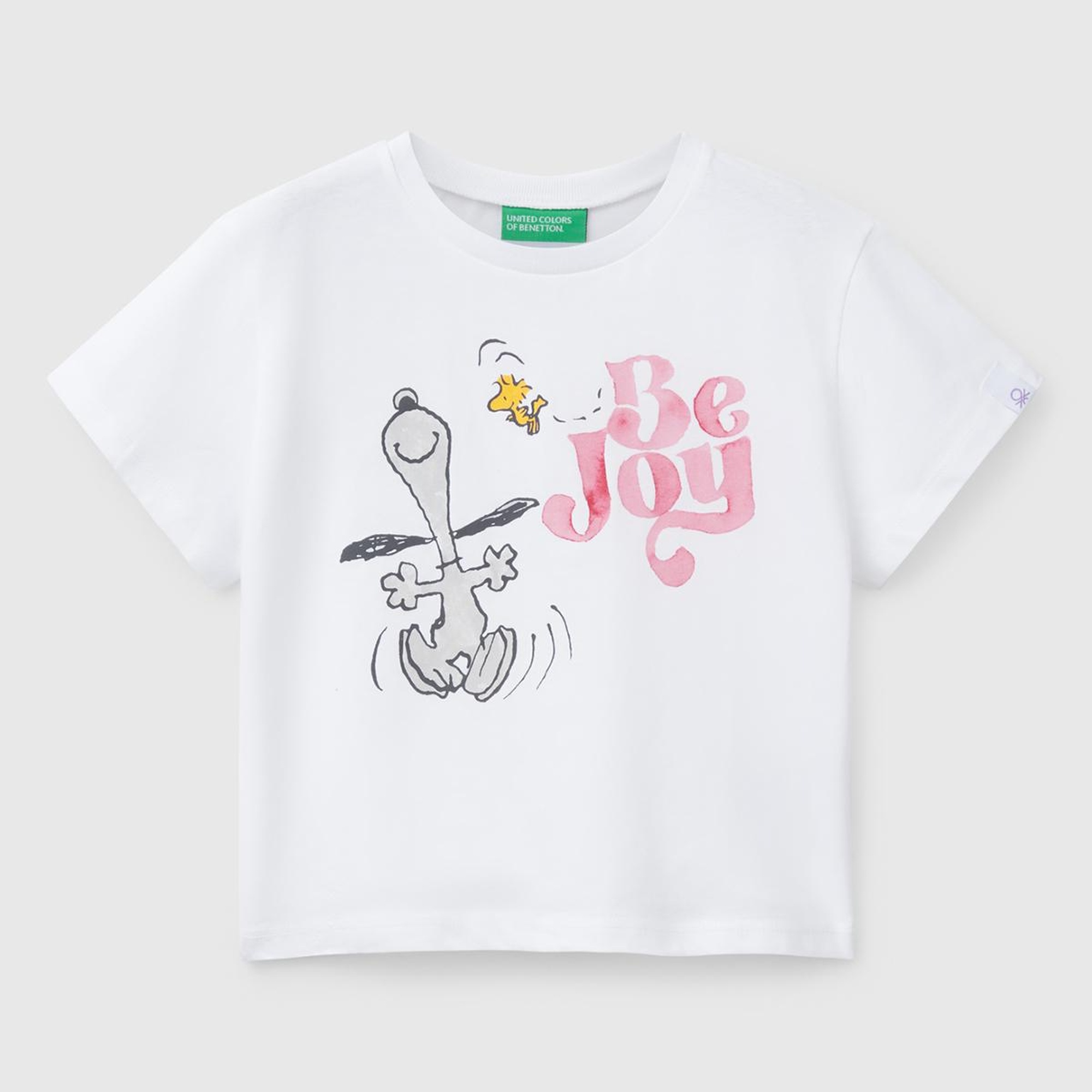 Kız Çocuk Beyaz Peanuts Baskılı T-Shirt