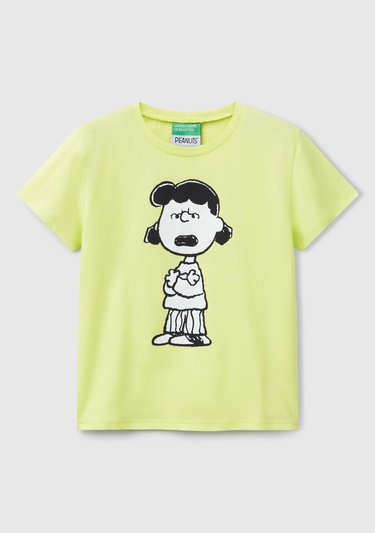  Kız Çocuk Sarı Peanuts Baskılı T-Shirt