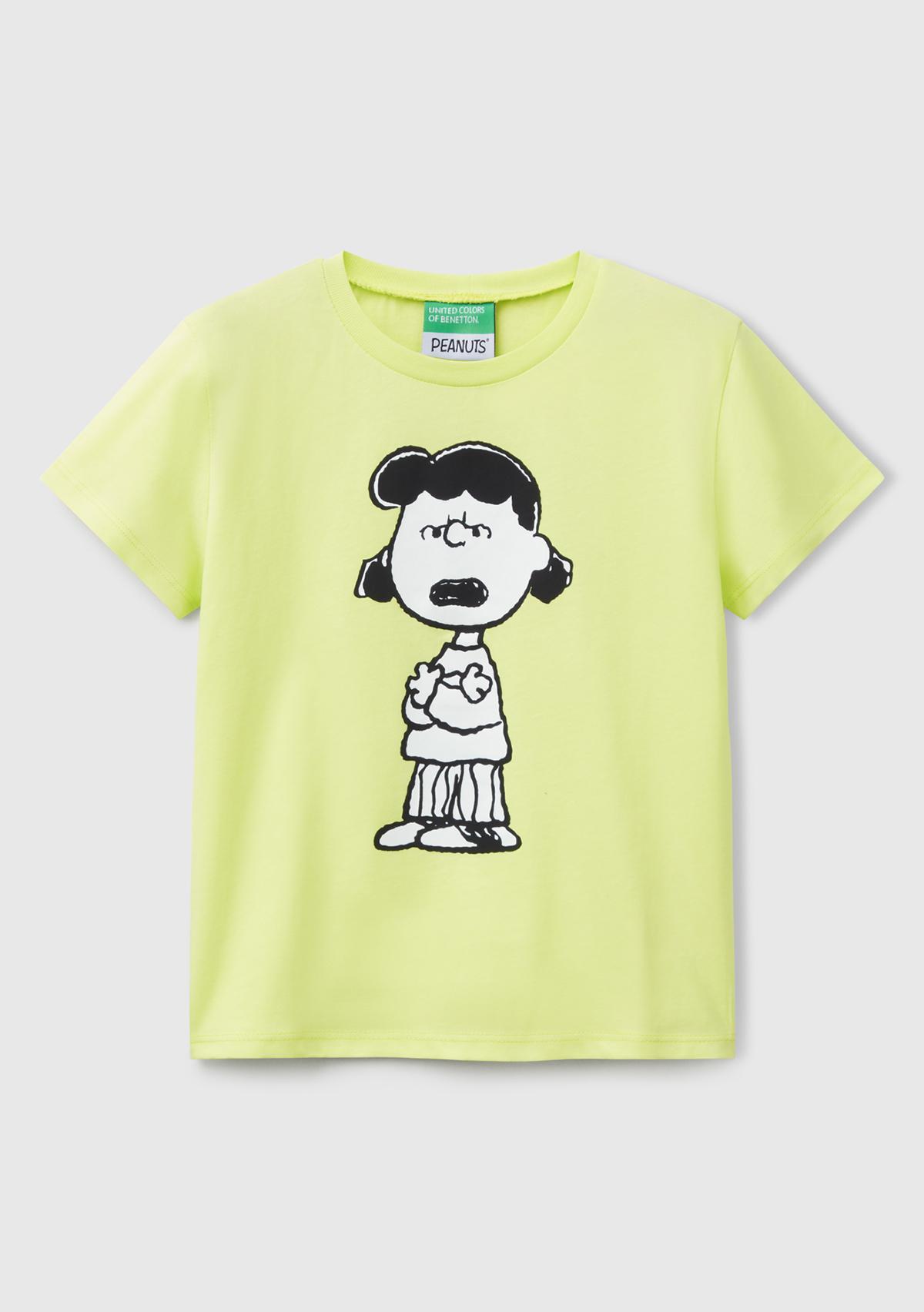  Kız Çocuk Sarı Peanuts Baskılı T-Shirt