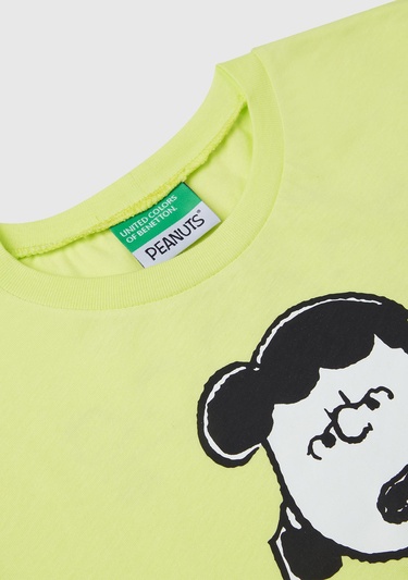  Kız Çocuk Sarı Peanuts Baskılı T-Shirt