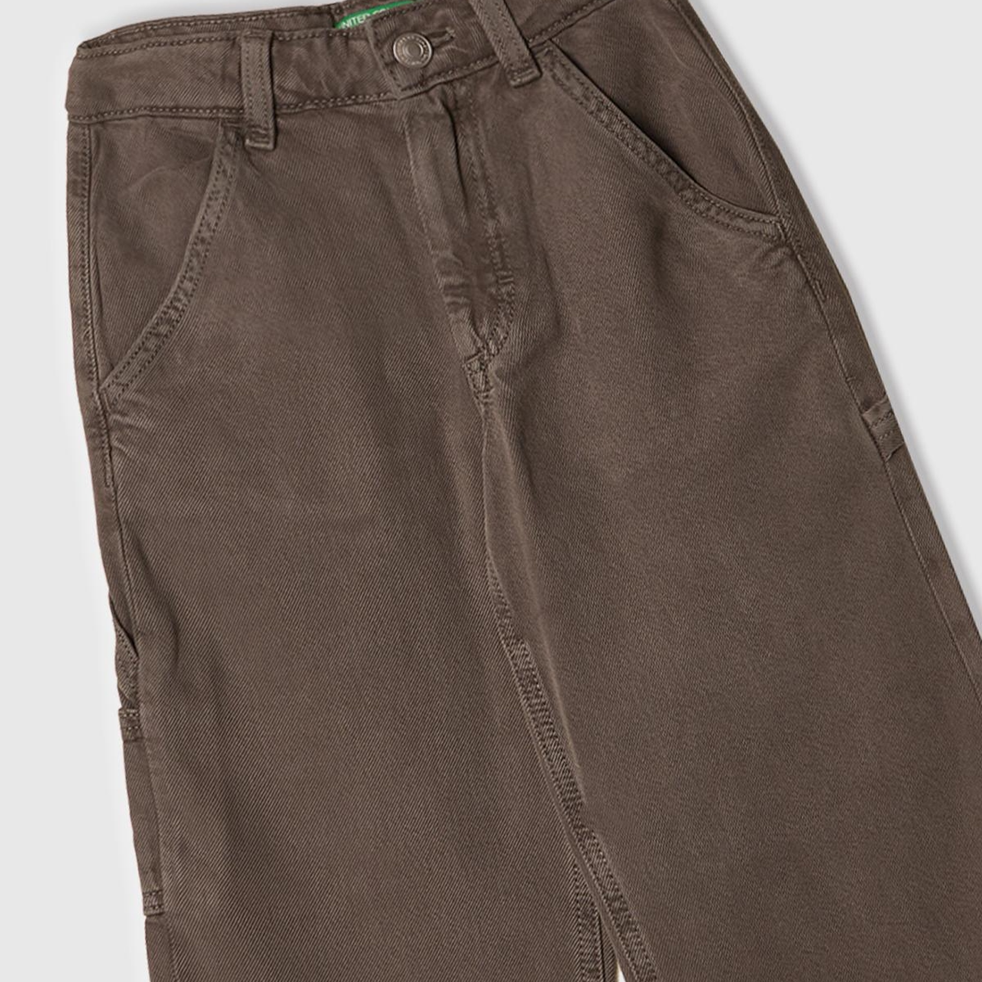 Kız Çocuk Antrasit %100 Liyosel Logo İşlemeli Yanı Halka Detaylı Pantolon