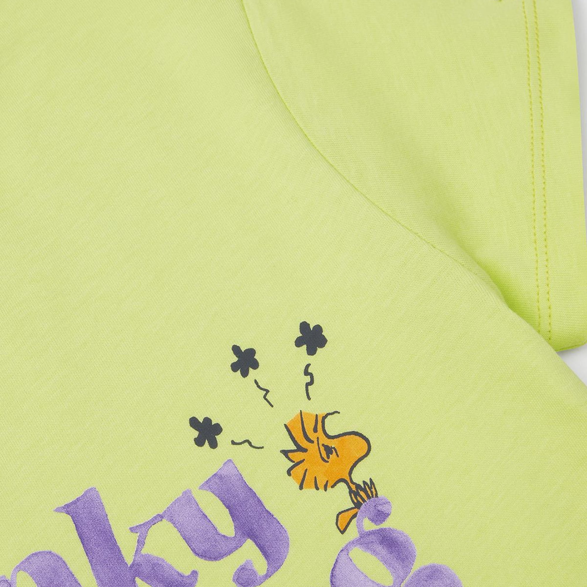 Kız Çocuk Sarı Peanuts Baskılı T-Shirt