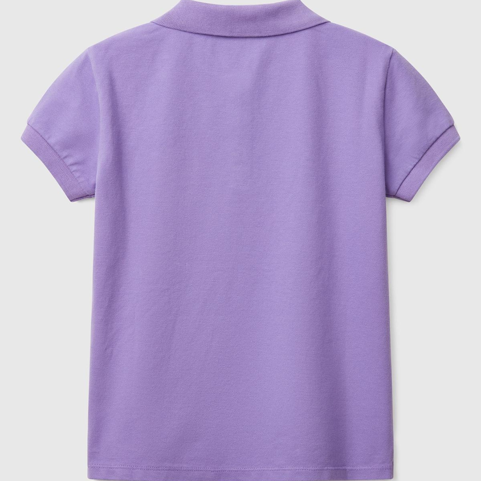 Kız Çocuk Mor Logolu Pike Polo T-Shirt