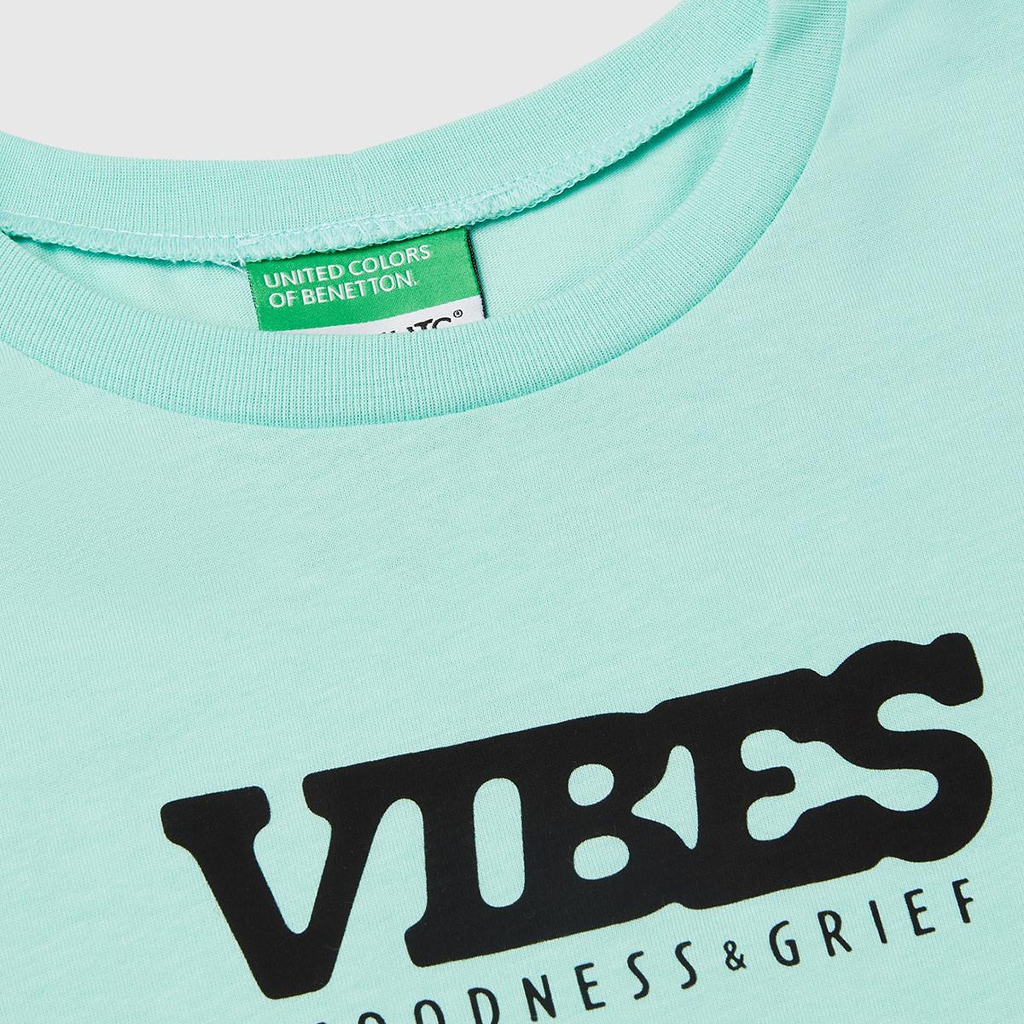 Kız Çocuk Su Yeşili Peanuts Baskılı T-Shirt