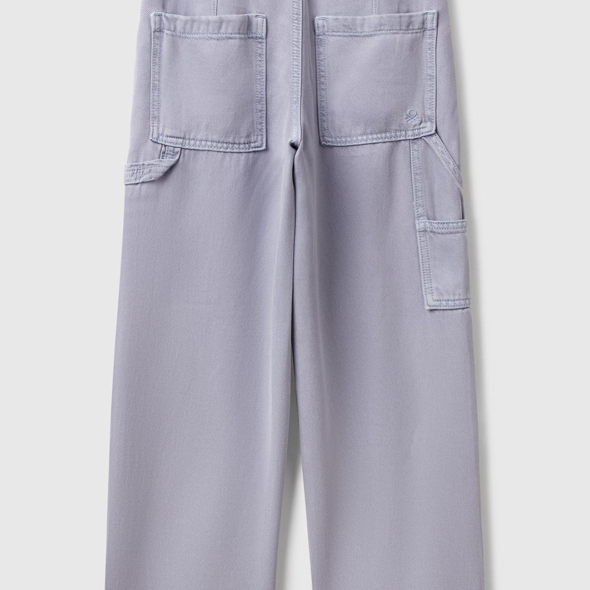 Kız Çocuk Lila %100 Liyosel Logo İşlemeli Yanı Halka Detaylı Pantolon