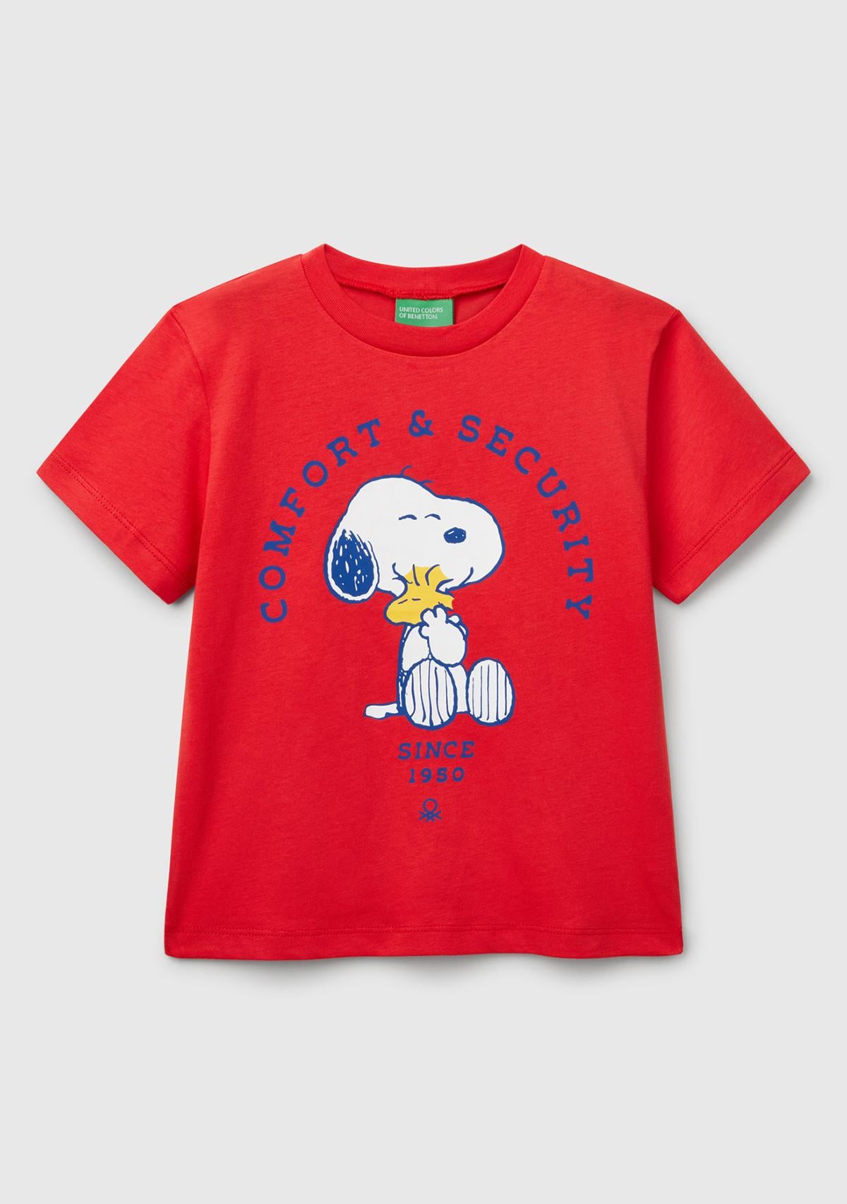  Erkek Çocuk Kırmızı Peanuts Baskılı T-Shirt