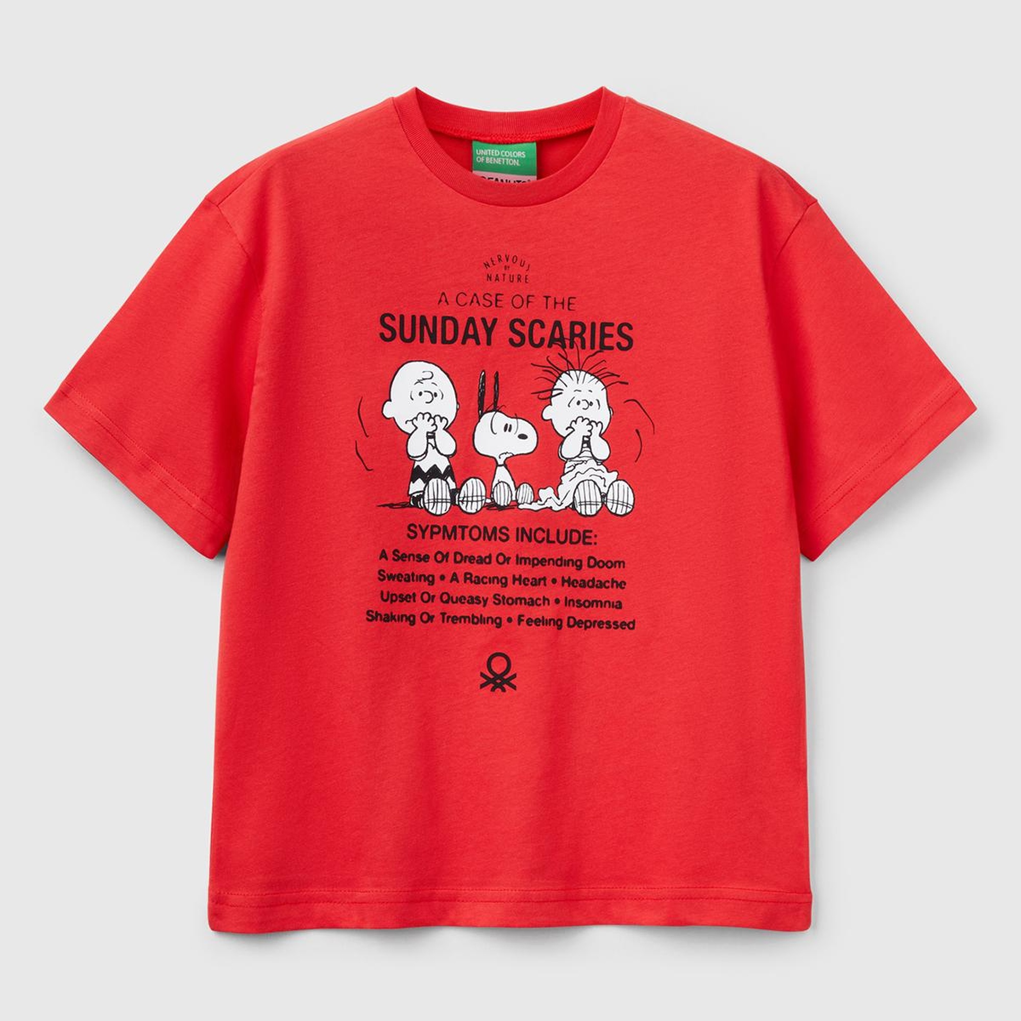 Erkek Çocuk Kırmızı Peanuts Baskılı T-Shirt