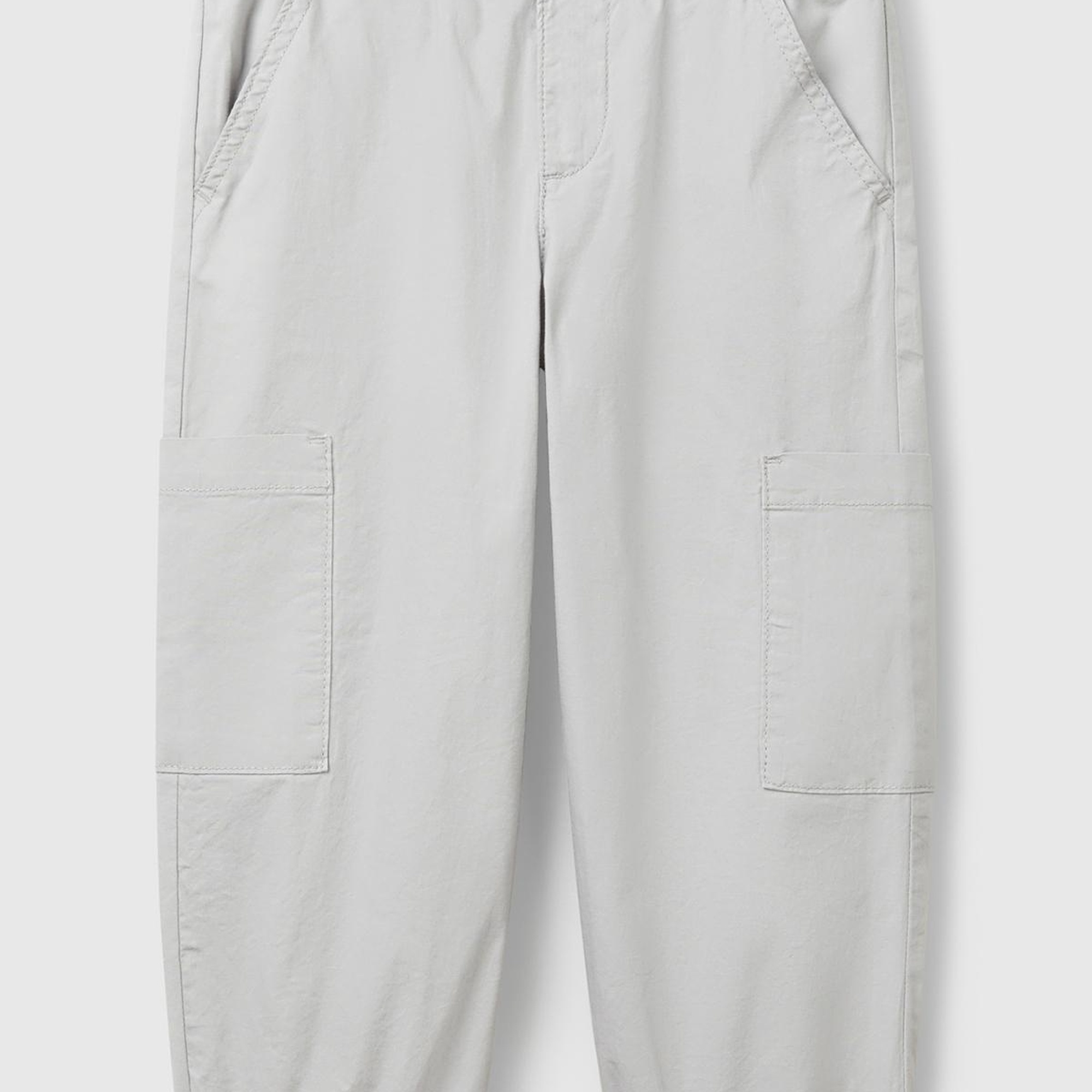 Erkek Çocuk Gri Melanj Beli Lastikli Kargo Cepli Paraşüt Pantolon