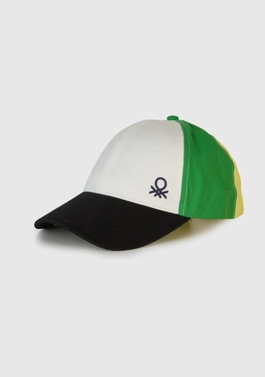  Erkek Çocuk Siyah Renk Bloklu Logolu Kep Şapka