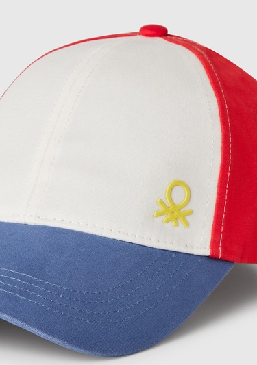  Erkek Çocuk Havacı Mavi Renk Bloklu Logolu Kep Şapka