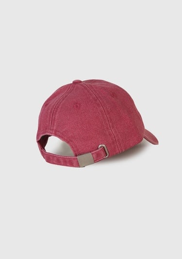  Erkek Çocuk Fuşya Kanvas Soluk Efektli Logolu Keo Şapka