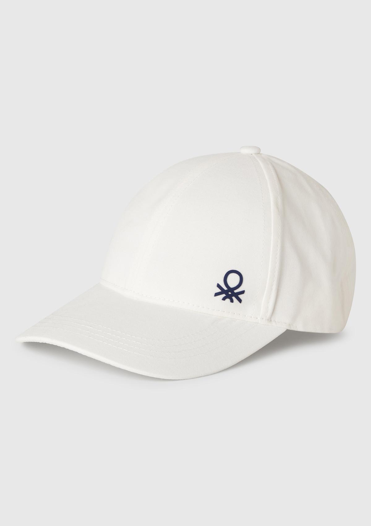  Erkek Çocuk Beyaz Logo İşlemeli Arkası Ayarlanabilir Kep Şapka