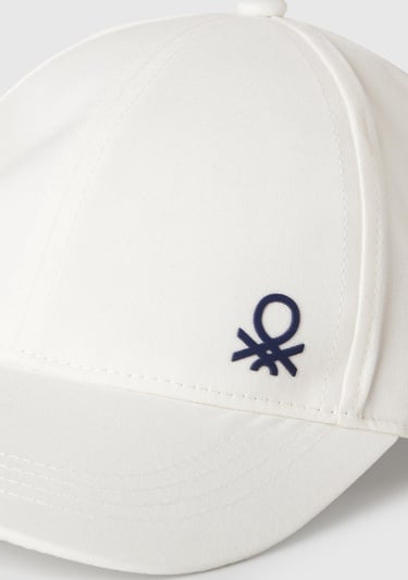  Erkek Çocuk Beyaz Logo İşlemeli Arkası Ayarlanabilir Kep Şapka