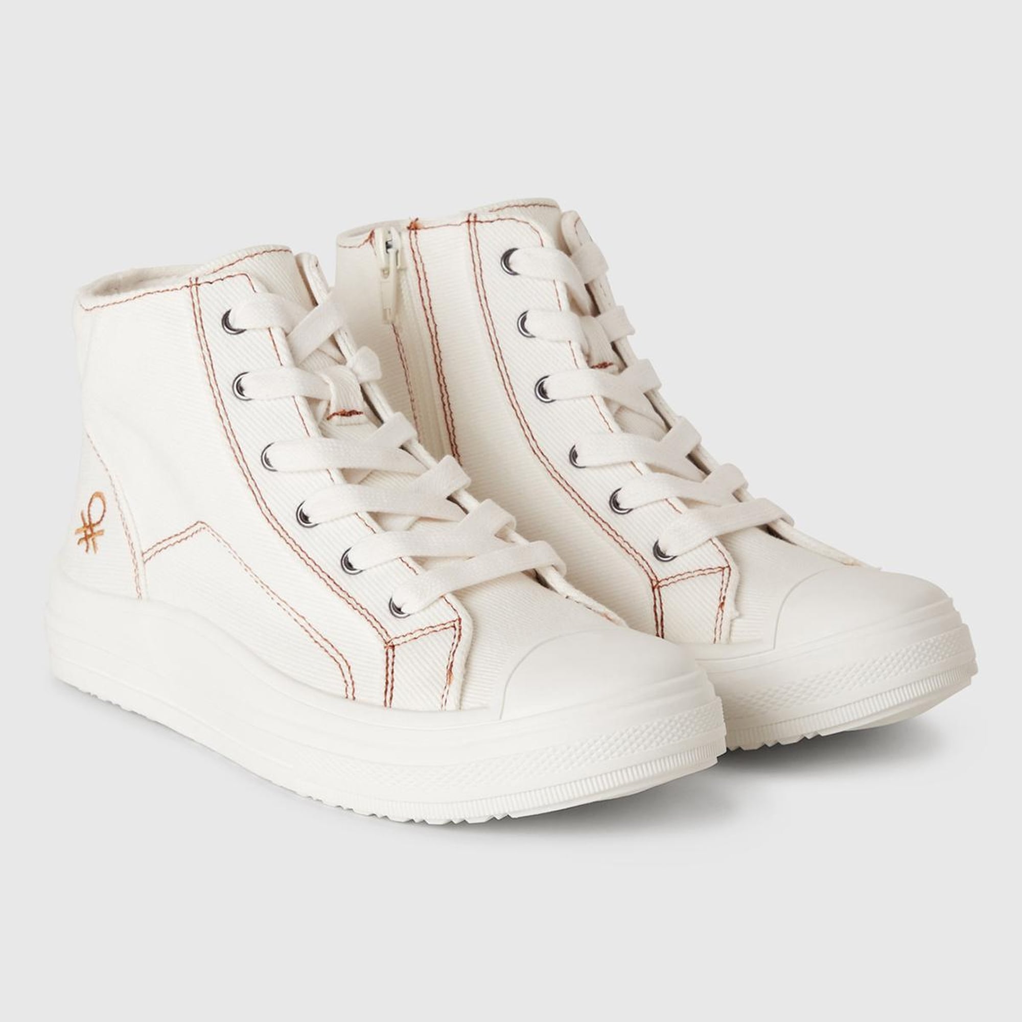 Erkek Çocuk Beyaz Logo Detaylı Sneaker