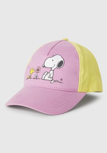  Erkek Çocuk Lila Peanuts Baskılı Renk Bloklu Kep Şapka