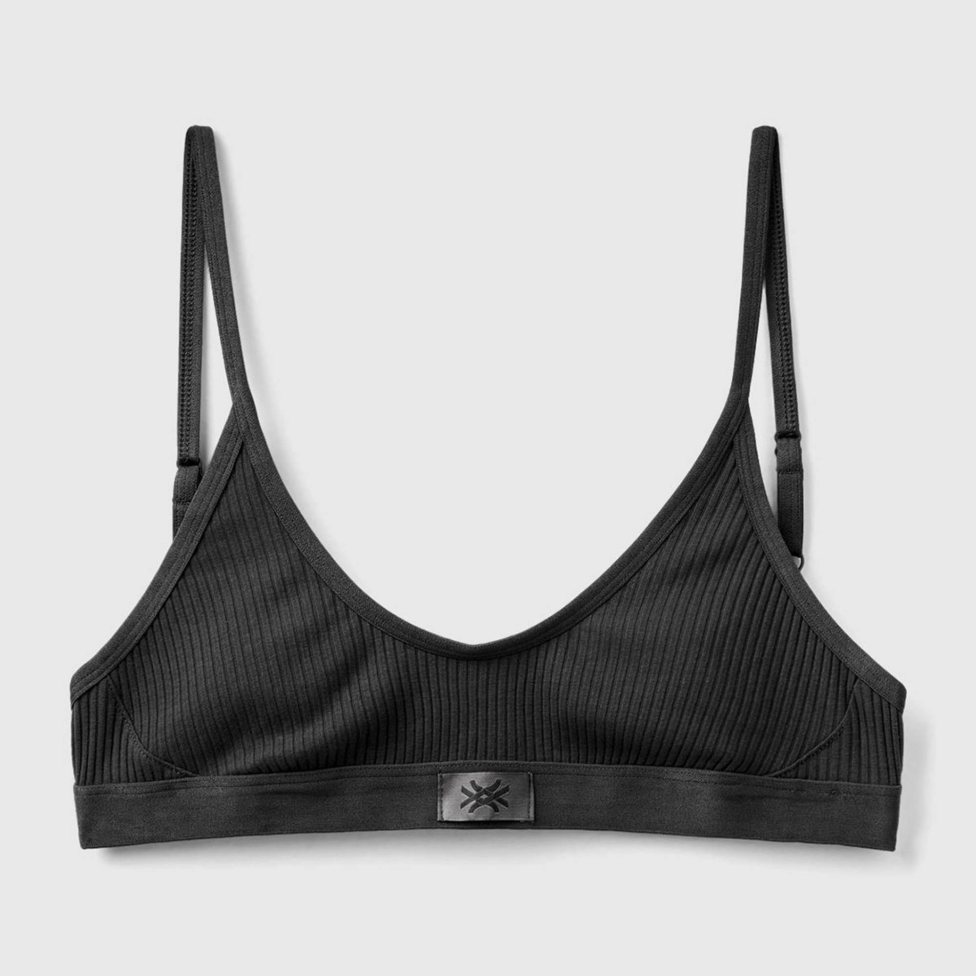 Kadın Siyah Benetton Logolu Askılı Sütyen