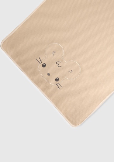  Bebek Ekru Grafik İşlemeli Battaniye