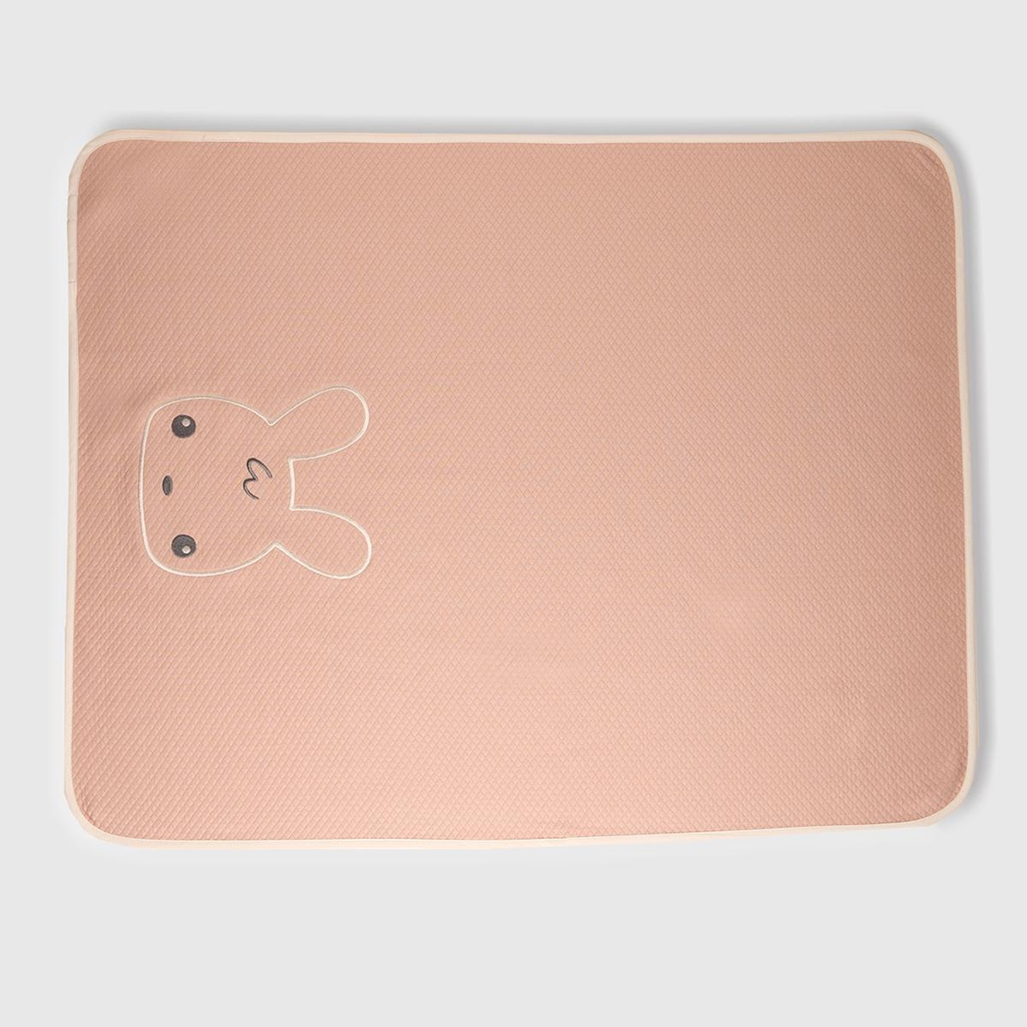 Bebek Ekru Grafik İşlemeli Battaniye