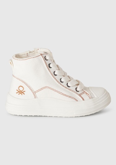  Erkek Çocuk Beyaz Logo Detaylı Sneaker