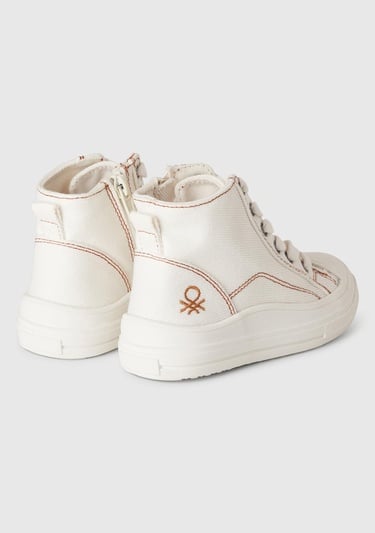  Erkek Çocuk Beyaz Logo Detaylı Sneaker