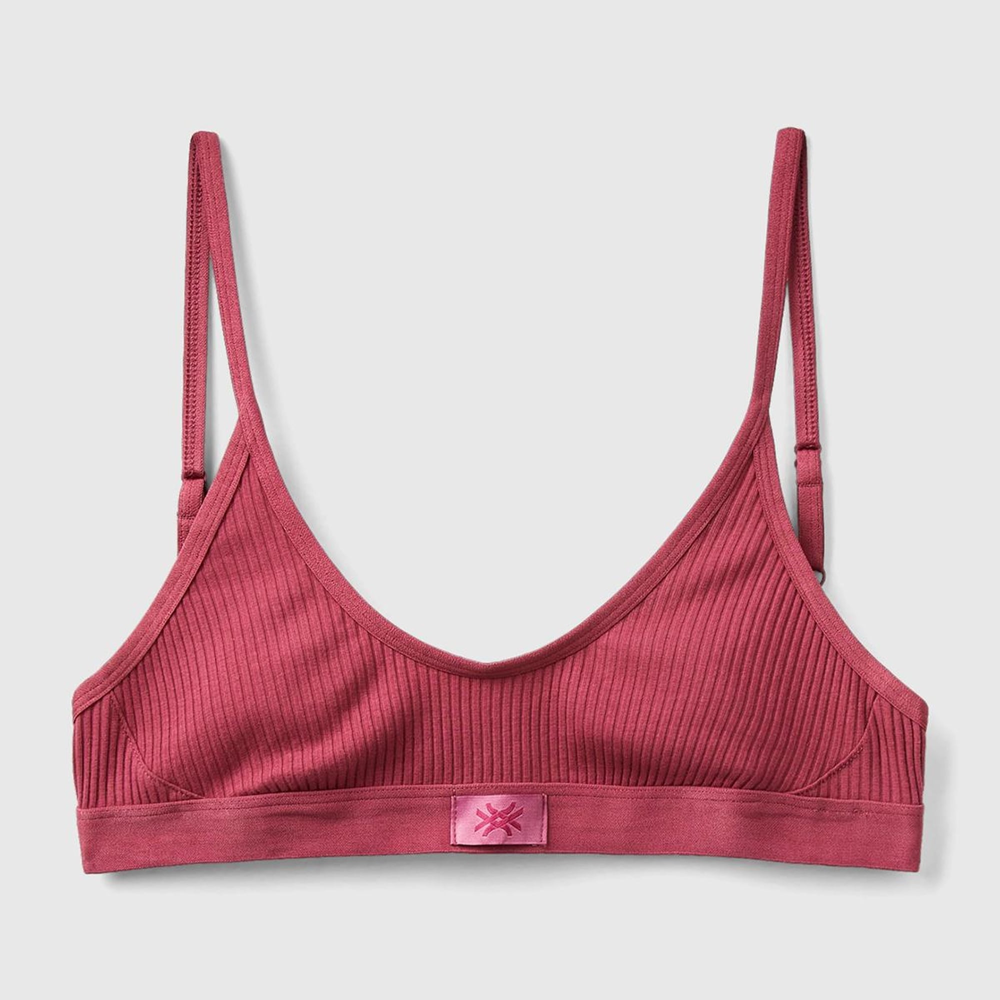 Kadın Bordo Benetton Logolu Askılı Sütyen