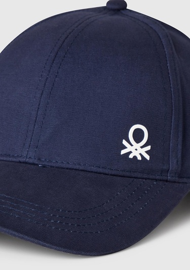  Erkek Çocuk Lacivert Logo İşlemeli Arkası Ayarlanabilir Kep Şapka