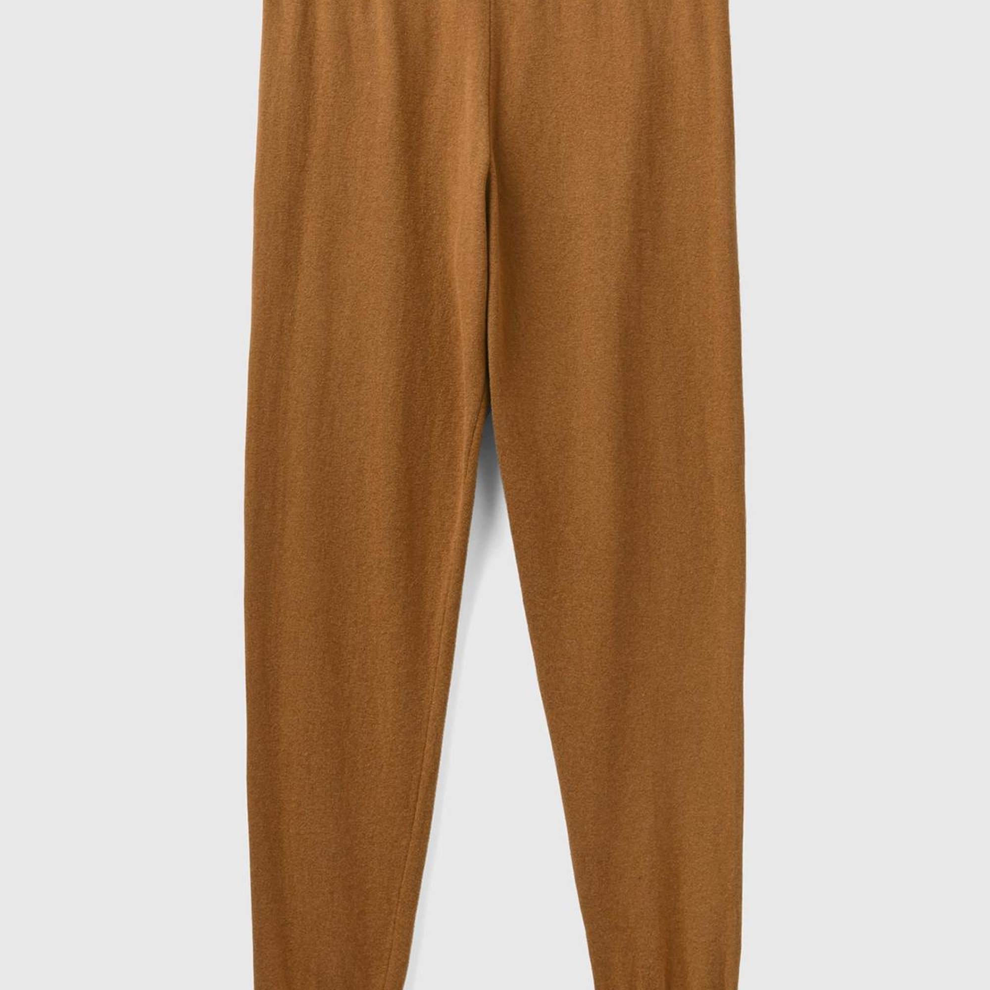 Kadın Taba Paçası Lastikli Kaşmir Karışım Pantolon