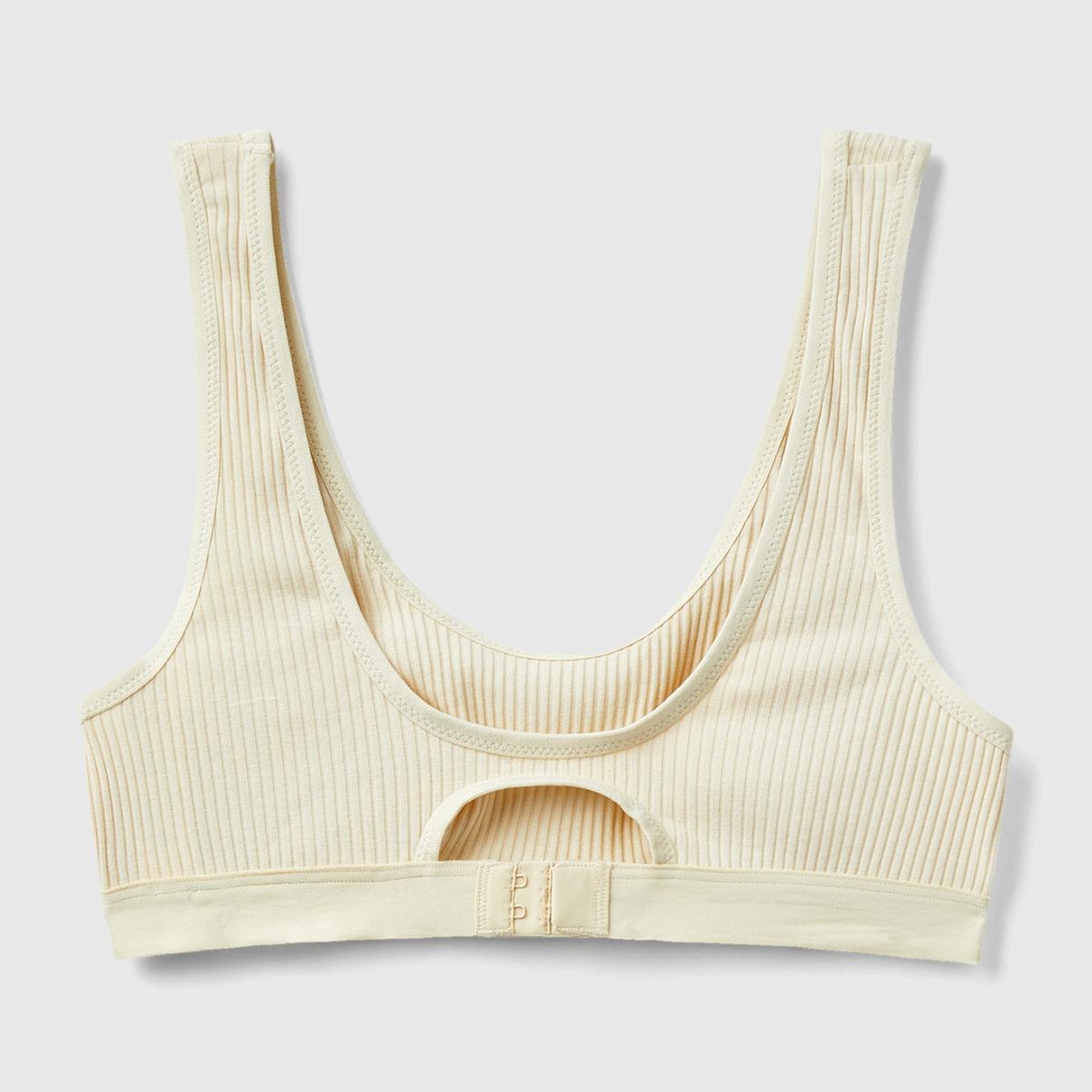 Kadın Bej Benetton Logolu Spor Sütyen