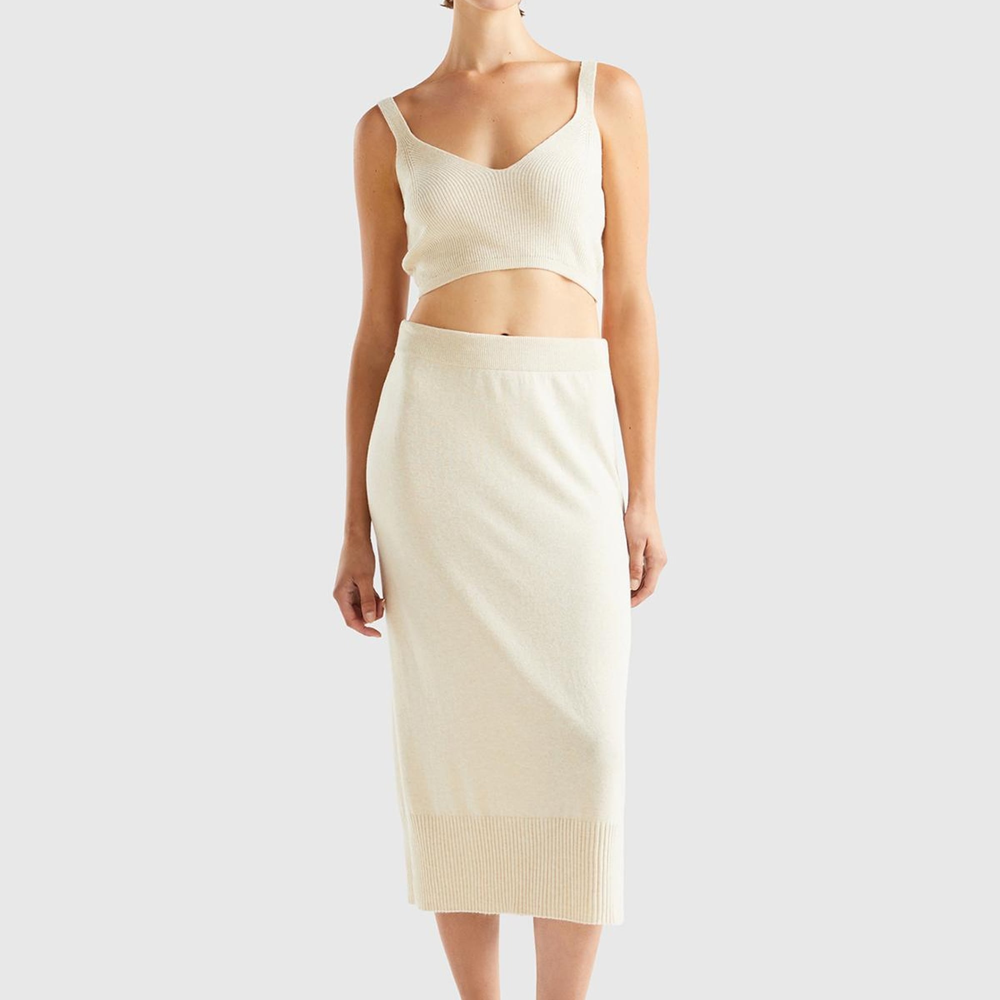 Kadın Bej Kaşmir Karışım Bralet