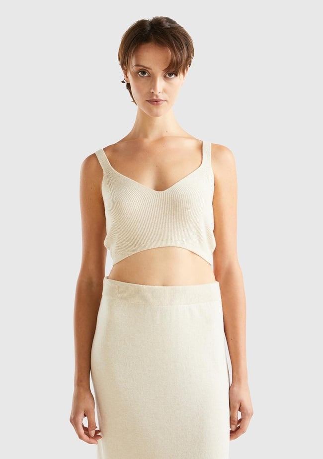  Kadın Bej Kaşmir Karışım Bralet