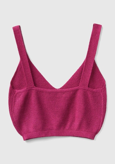  Kadın Fuşya Kaşmir Karışım Bralet