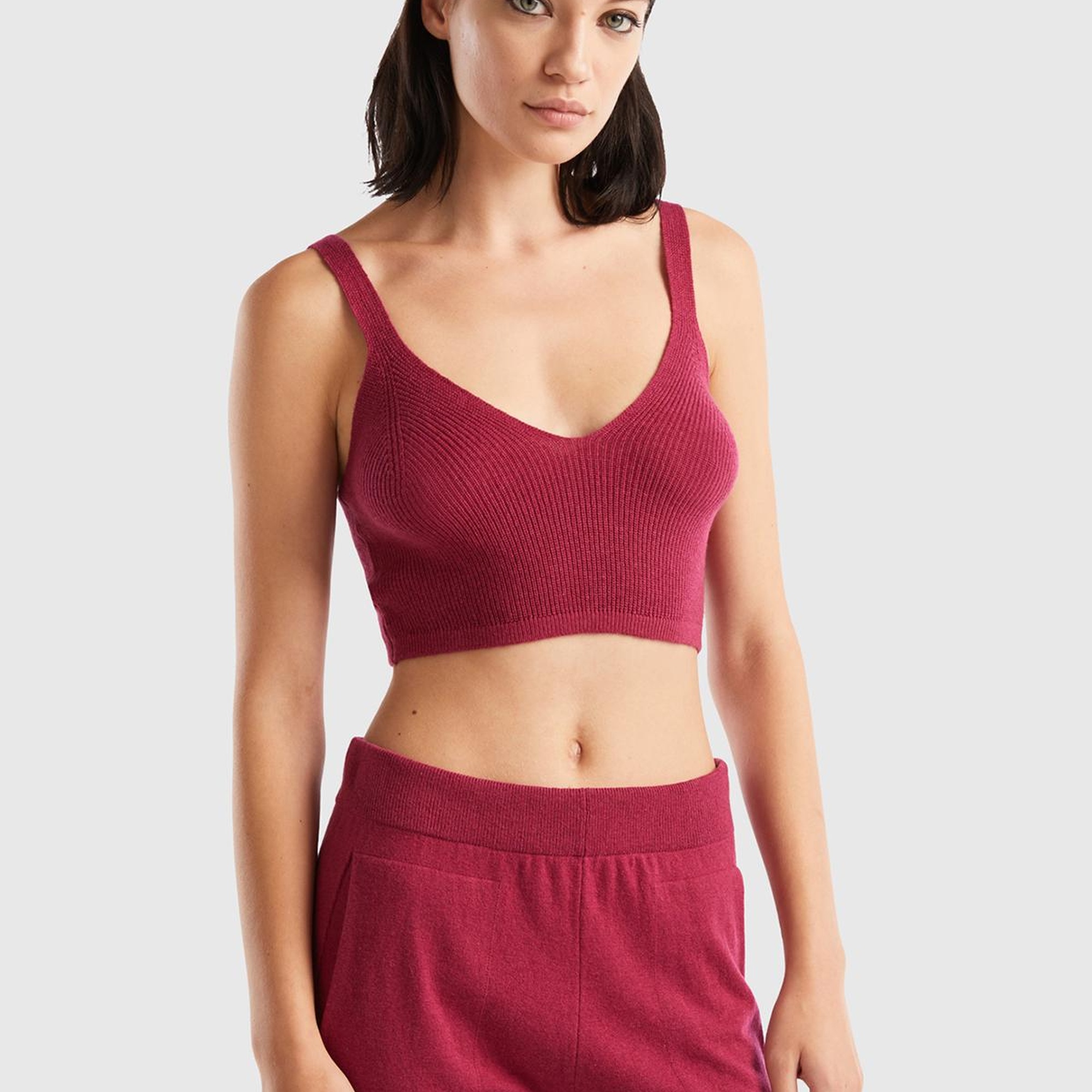 Kadın Fuşya Kaşmir Karışım Bralet