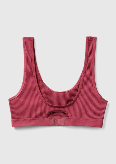  Kadın Bordo Benetton Logolu Spor Sütyen