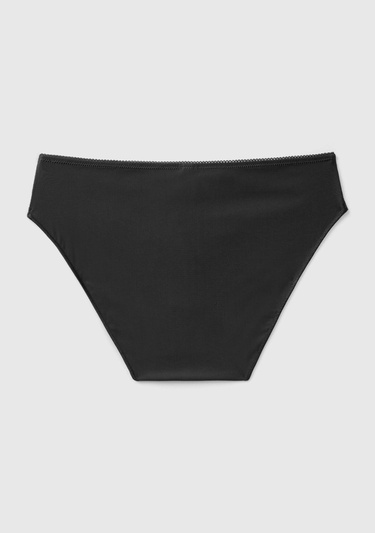  Kadın Siyah Dantelli Slip Külot