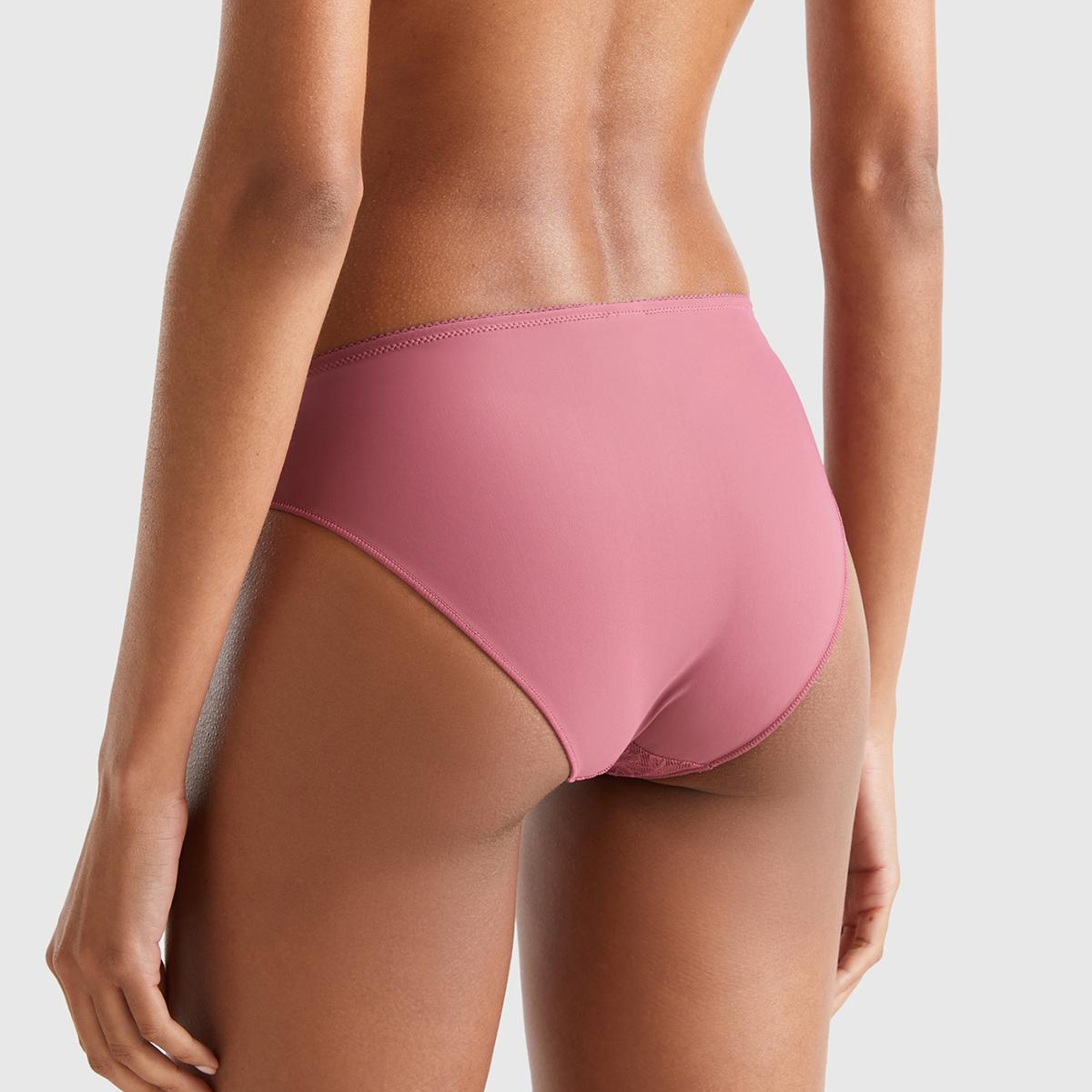 Kadın Bordo Dantelli Slip Külot