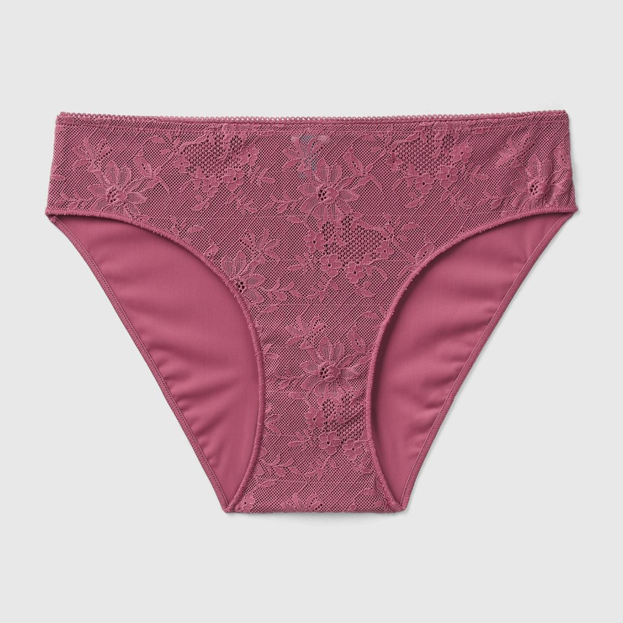 Kadın Bordo Dantelli Slip Külot