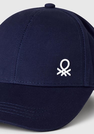  Erkek Çocuk Lacivert Önü Logo Baskılı Kep Şapka