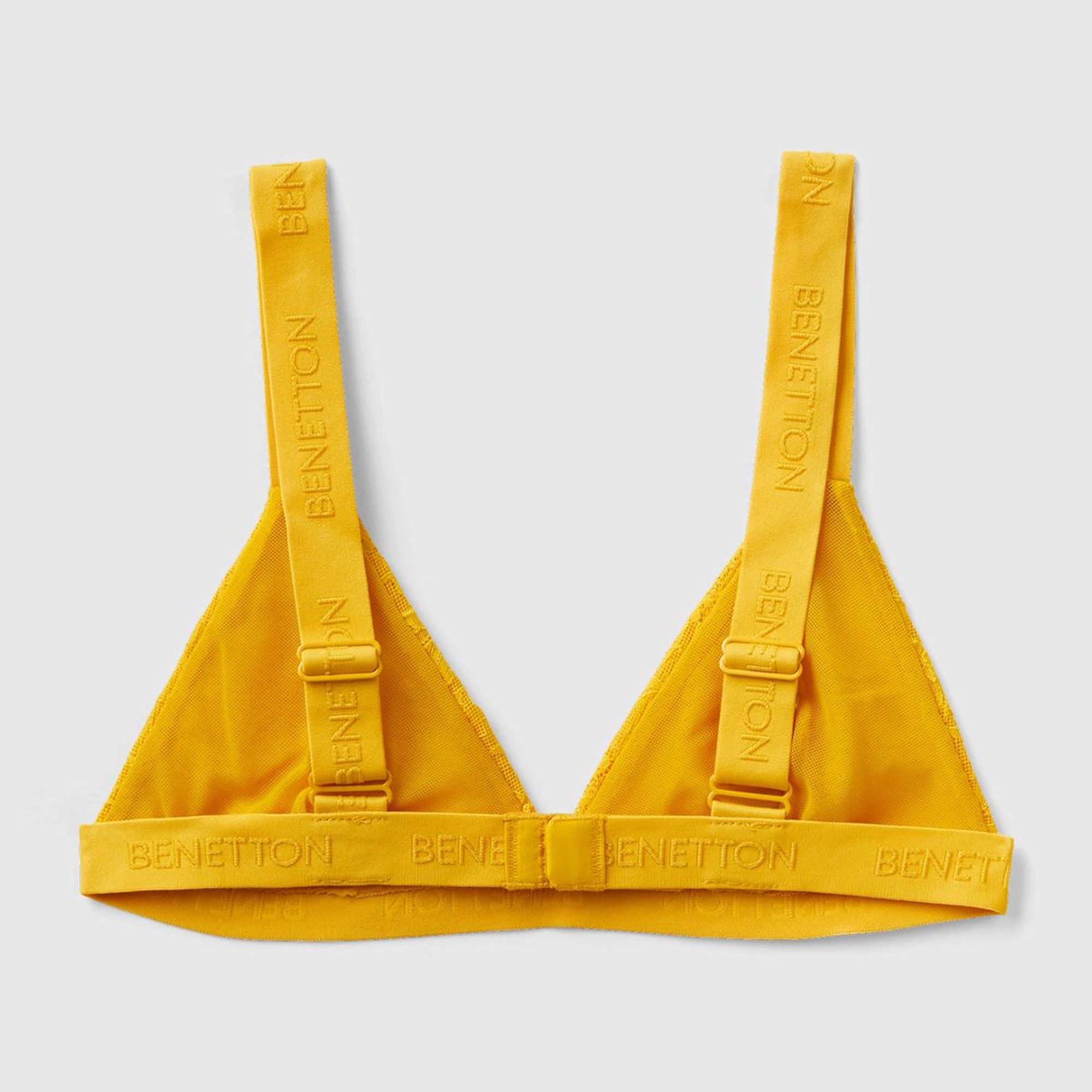 Kadın Hardal Dantelli Üçgen Sütyen