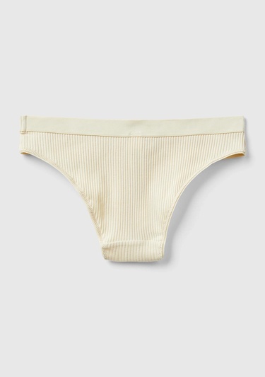  Kadın Bej Benetton Logolu Hipster Külot