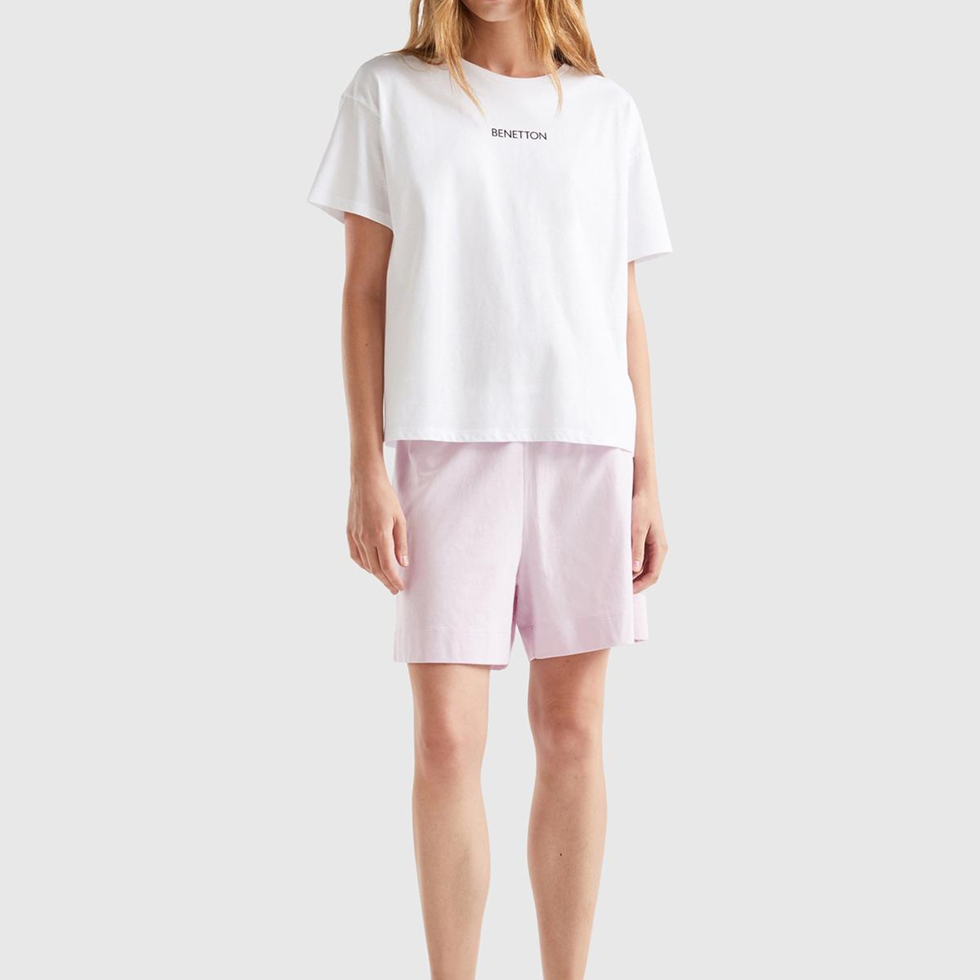 Kadın Beyaz Slogan Baskılı T-Shirt