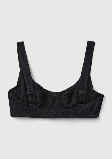  Kadın Siyah Dantelli Balkonet Sütyen