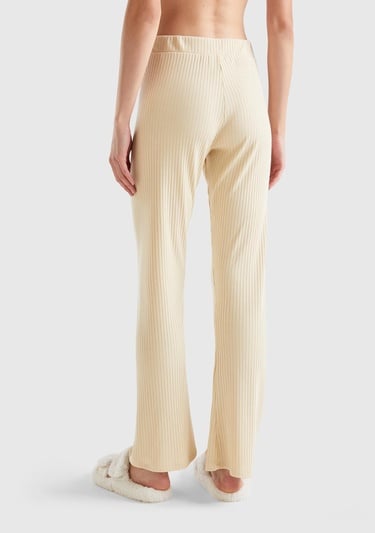  Kadın Bej Geniş Paça Pantolon