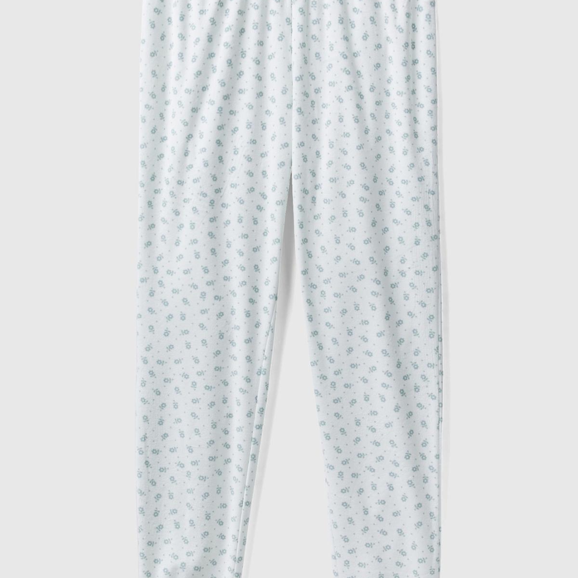 Kadın Krem Tamamı Desenli Pijama Alt