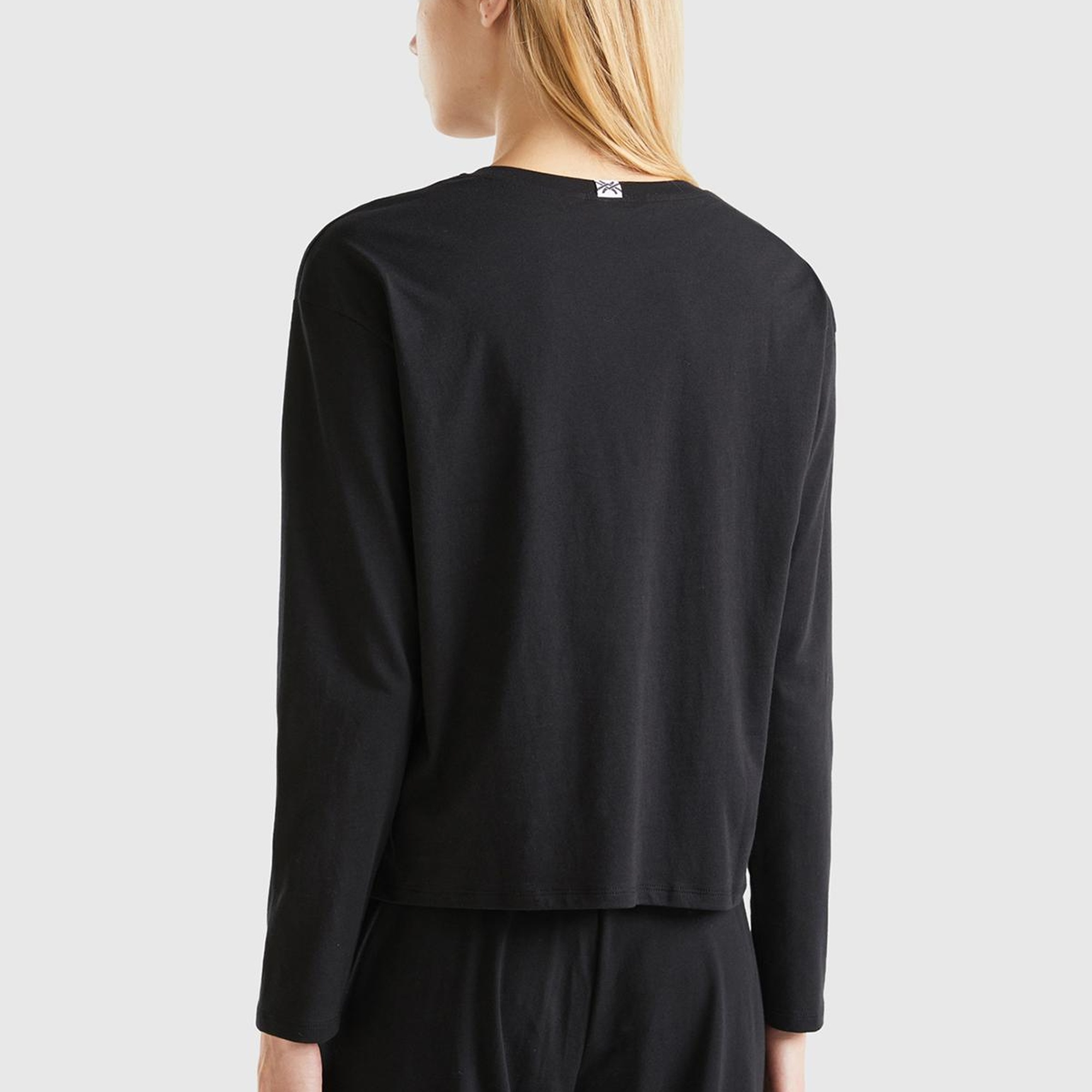 Kadın Siyah Slogan Baskılı T-Shirt