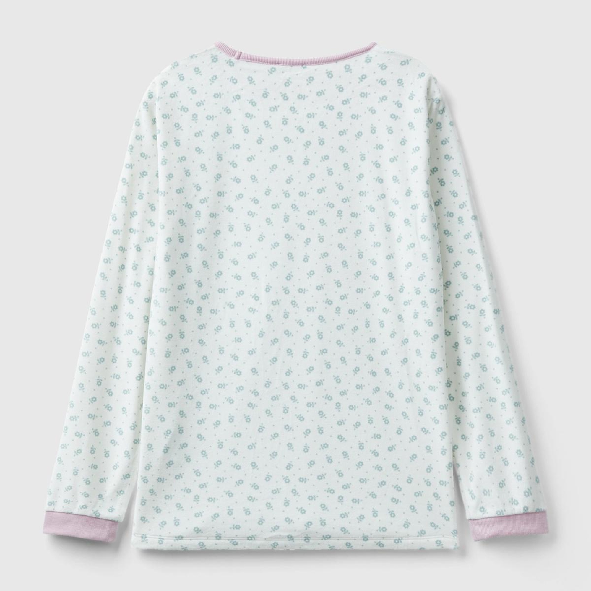 Kadın Krem Tamamı Desenli Pijama Üst