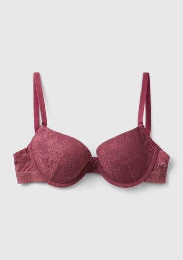  Kadın Bordo Dantelli Sütyen